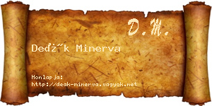 Deák Minerva névjegykártya