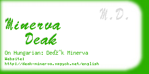 minerva deak business card